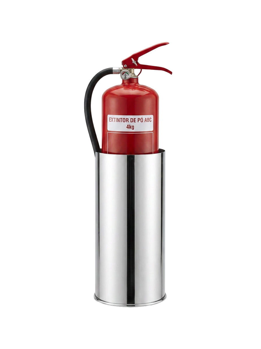 Suporte de solo modelo batom para extintor com design moderno